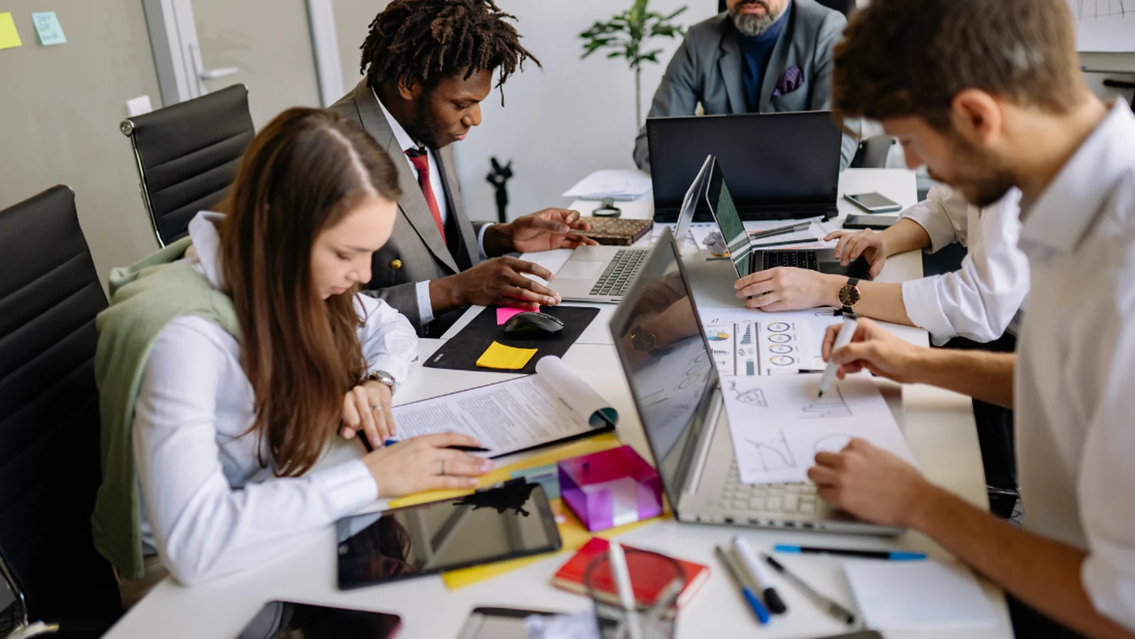 Business leadership team collaboration